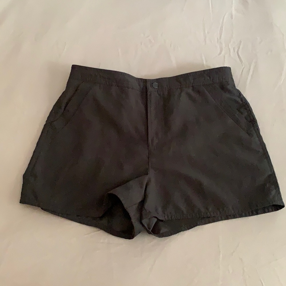 Croft & Barrow black swim shorts w/ brief, size 10